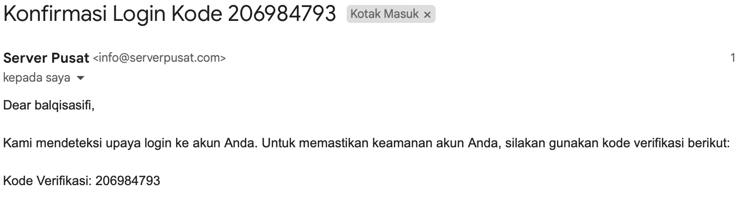 code verifikasi